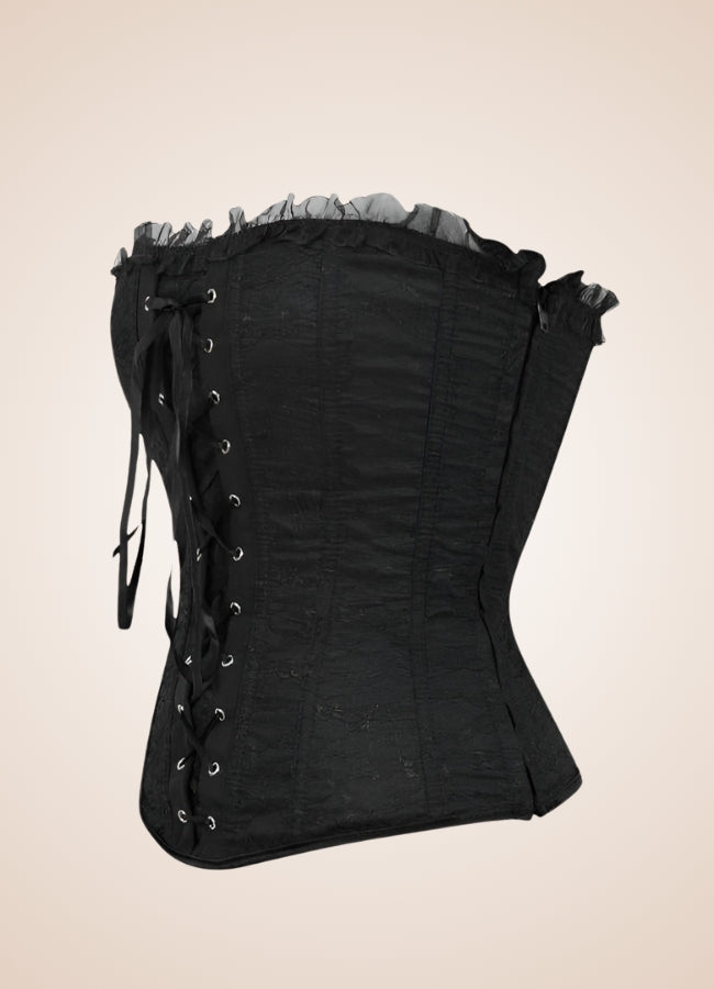 Victorian Lace Steampunk Corset Black / XL victorian-lace-steampunk-corset-black