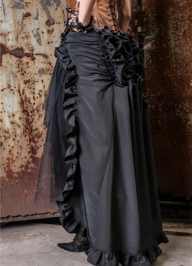 Victorian Steampunk Skirt Black / 2XL victorian-steampunk-skirt-black