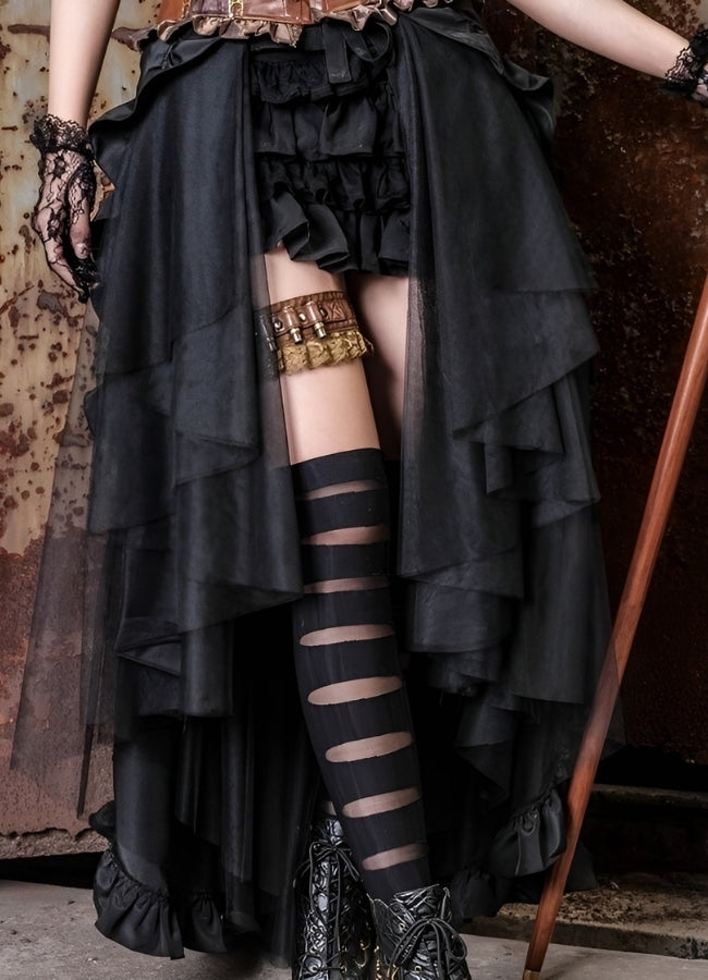 Victorian Steampunk Skirt Black / 2XL victorian-steampunk-skirt-black