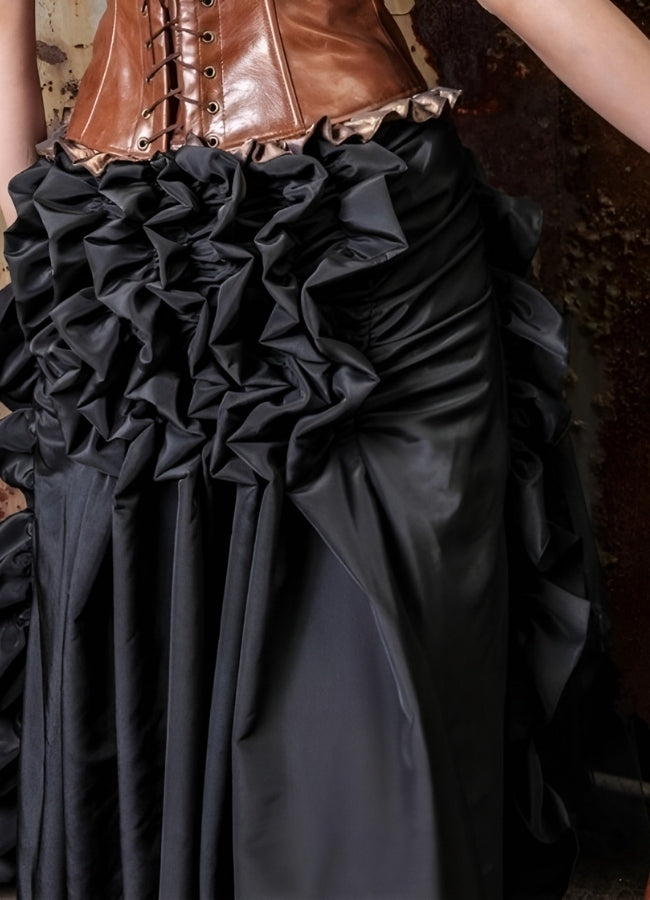 Victorian Steampunk Skirt Black / 2XL victorian-steampunk-skirt-black