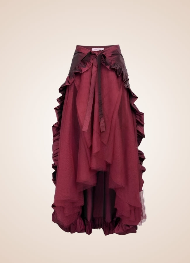 Victorian Steampunk Skirt Red / 2XL victorian-steampunk-skirt-red
