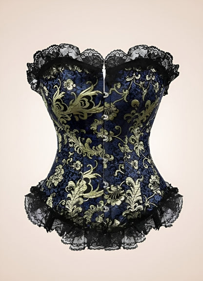 Victorian Vintage Bustier Blue / 4XL victorian-vintage-bustier-blue
