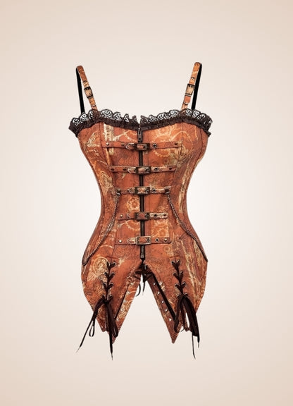 Vintage Brown Steampunk Bustier Brown / XL vintage-brown-steampunk-bustier-brown