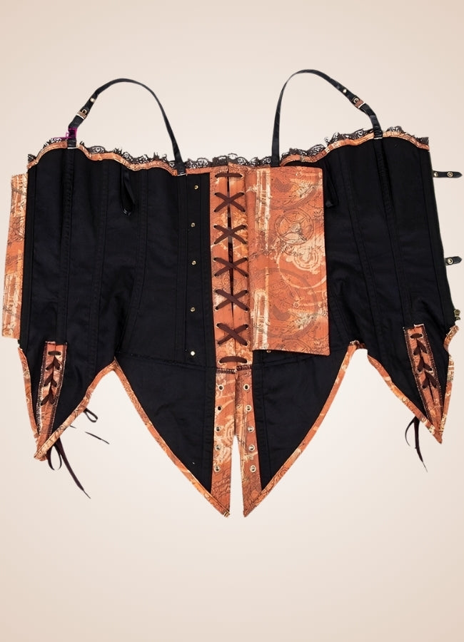 Vintage Brown Steampunk Bustier Brown / XL vintage-brown-steampunk-bustier-brown