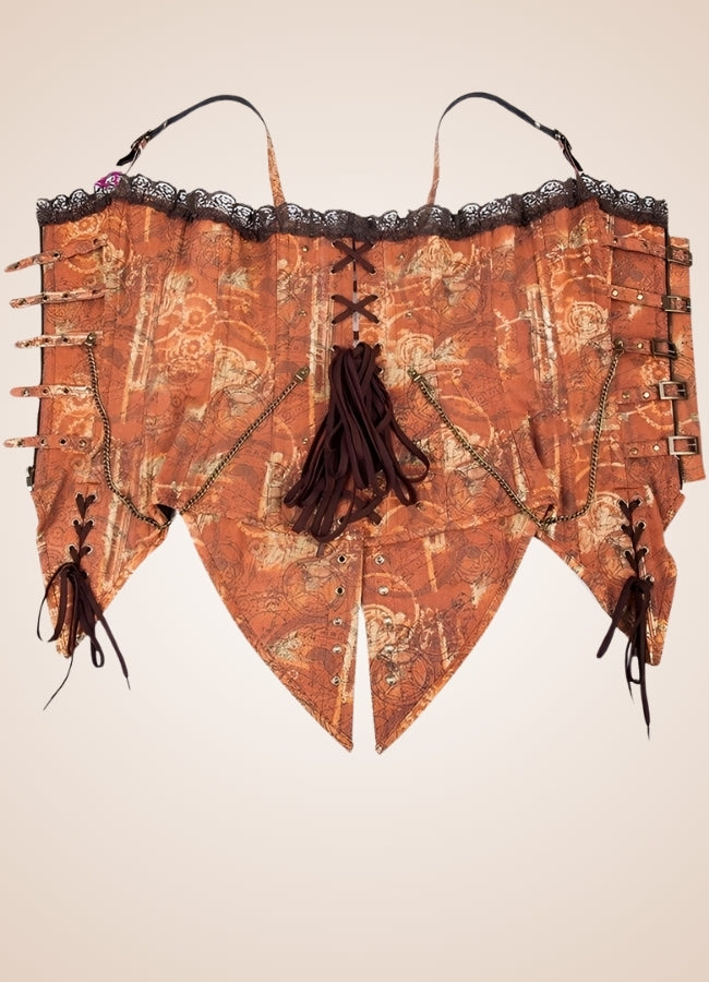 Vintage Brown Steampunk Bustier Brown / XL vintage-brown-steampunk-bustier-brown