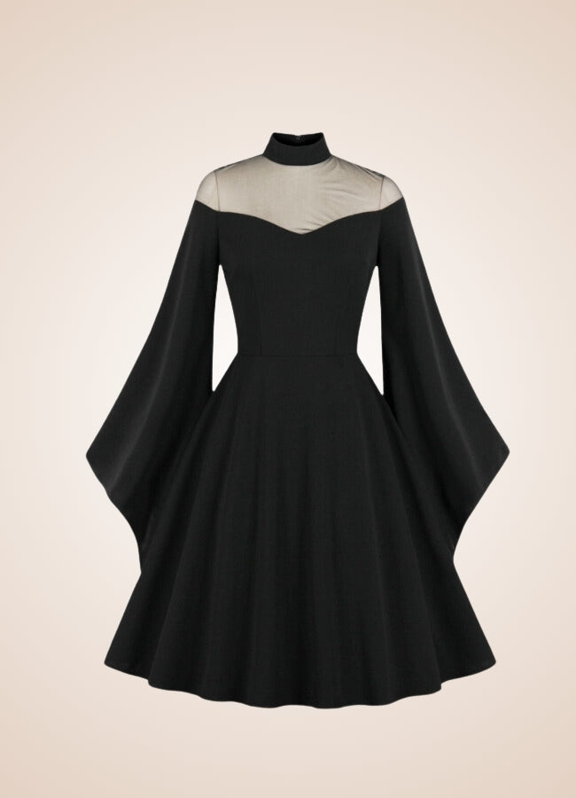 Vintage Gothic Simple Dress Black / XL vintage-gothic-simple-dress-black