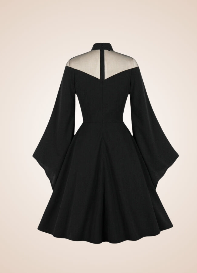 Vintage Gothic Simple Dress Black / XL vintage-gothic-simple-dress-black