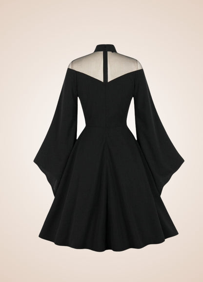 Vintage Gothic Simple Dress Black / XL vintage-gothic-simple-dress-black