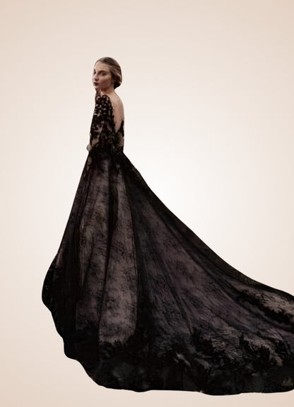 Vintage Gothic Wedding Dress Black Us Size / 16(XL) vintage-gothic-wedding-dress-black-us-size