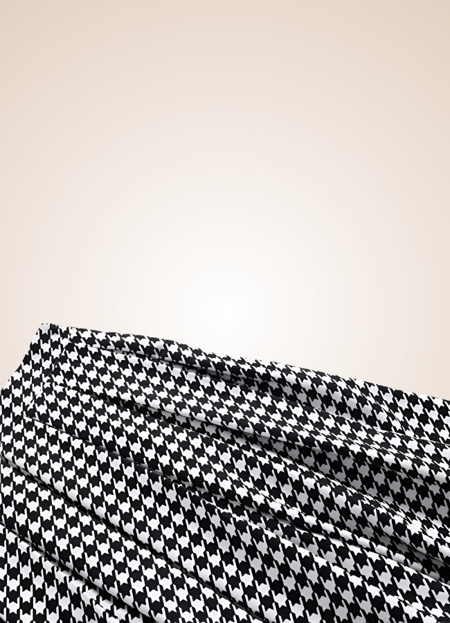 Vintage Houndstooth Steampunk Skirt Black / XL vintage-houndstooth-steampunk-skirt-black