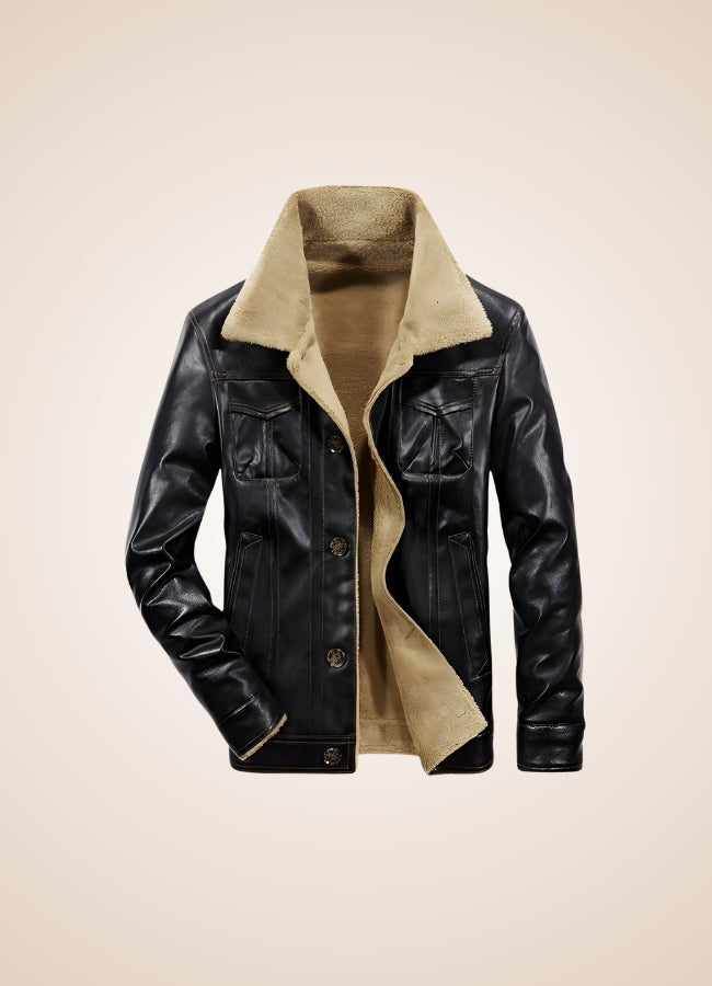 Vintage Steampunk Leather Jacket Black / 5XL vintage-steampunk-leather-jacket-black