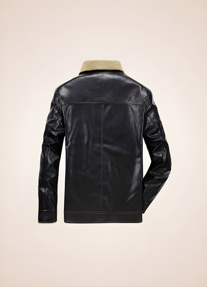 Vintage Steampunk Leather Jacket Black / 5XL vintage-steampunk-leather-jacket-black