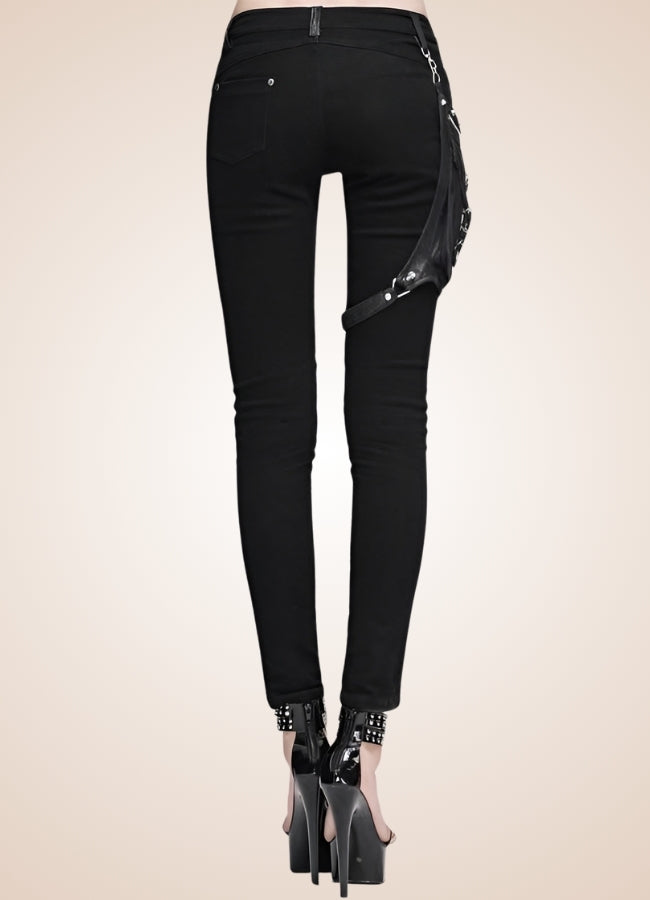 Woman Steampunk Style Pants Black / 2XL woman-steampunk-style-pants-black