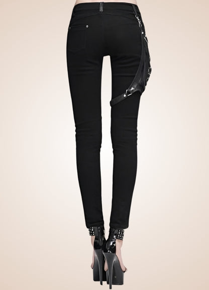Woman Steampunk Style Pants Black / 2XL woman-steampunk-style-pants-black