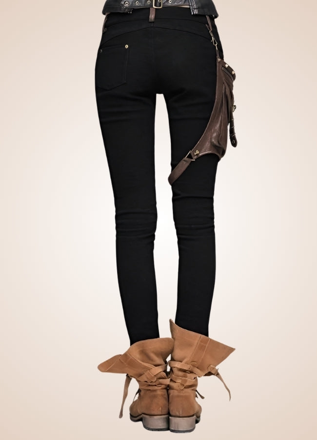 Woman Steampunk Style Pants Brown / 2XL woman-steampunk-style-pants-brown