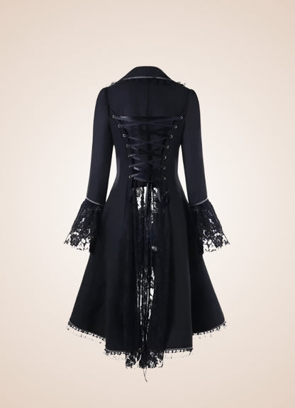 Women's Black Gothic Tailcoat Black / 2XL womens-black-gothic-tailcoat-black