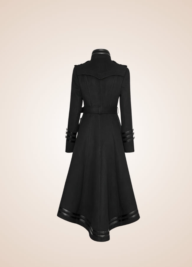 Women's Gothic Military Long Coat Black / XL womens-gothic-military-long-coat-black