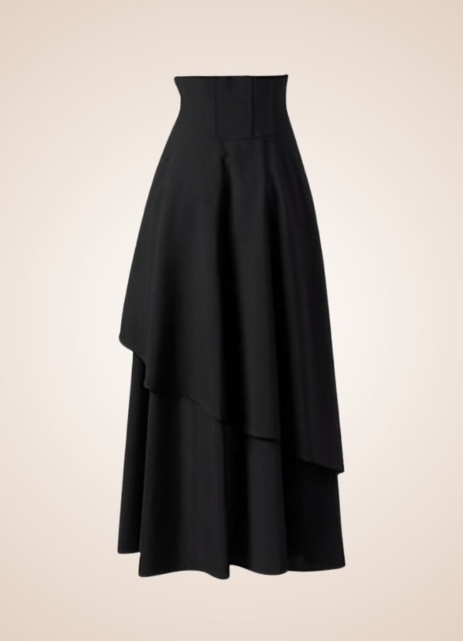 Women's Medieval Asymmetrical Steampunk Skirt Black / XL womens-medieval-asymmetrical-steampunk-skirt-black