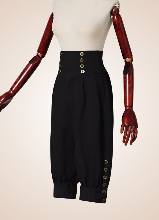 Women's Pirate Pants Black / L womens-pirate-pants-black