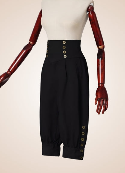 Women's Pirate Pants Black / L womens-pirate-pants-black