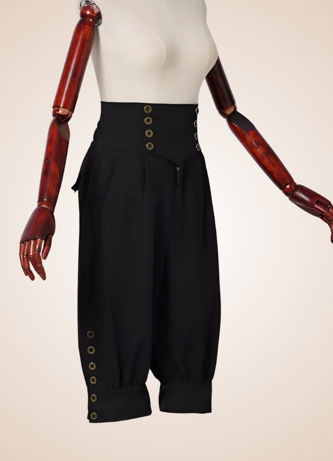 Women's Pirate Pants Black / L womens-pirate-pants-black