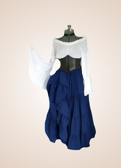 Women's Renaissance Medieval Steampunk Dress Blue / 4XL womens-renaissance-medieval-steampunk-dress-blue