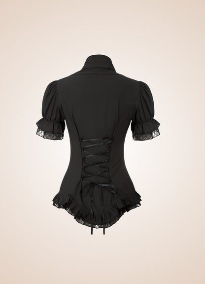 Women's Renaissance Steampunk Shirt Black / XL womens-renaissance-steampunk-shirt-black