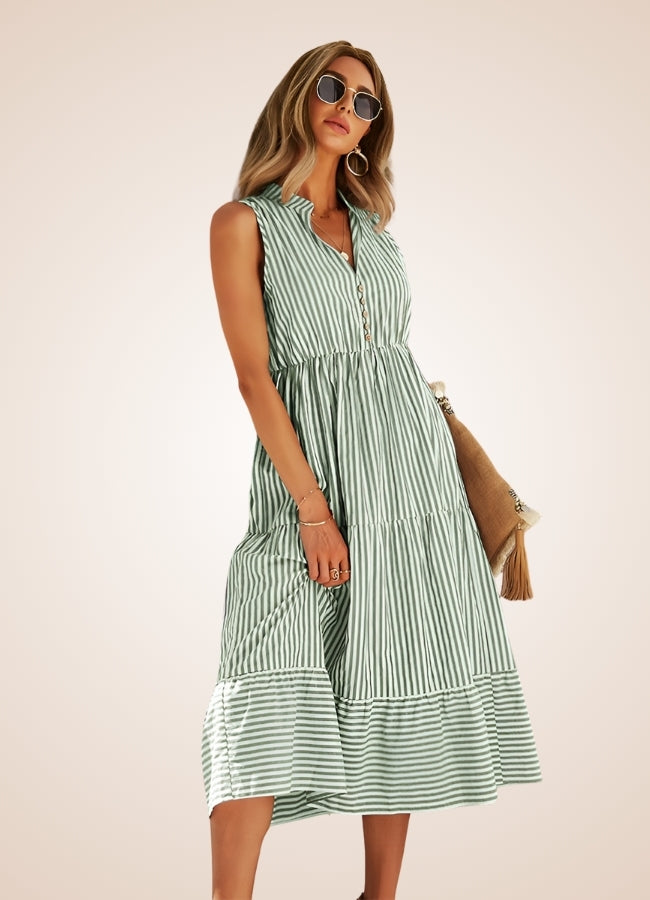 Women's Sleeveless Summer Dress Green / L womens-sleeveless-summer-dress-green