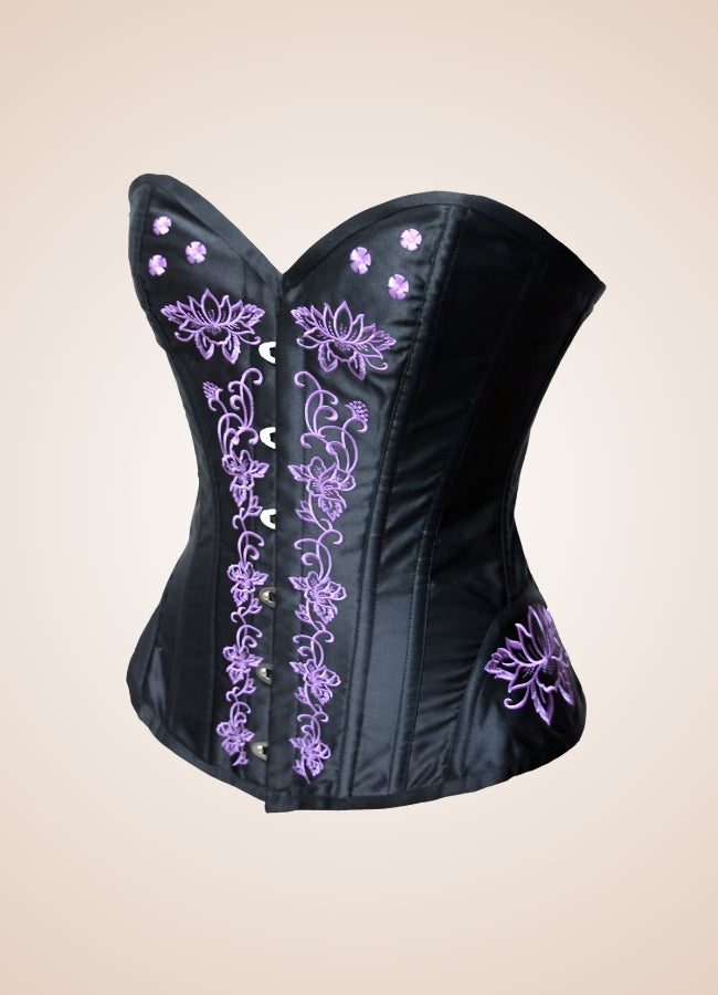 Women's Steampunk Black Corset Black / 4XL womens-steampunk-black-corset-black