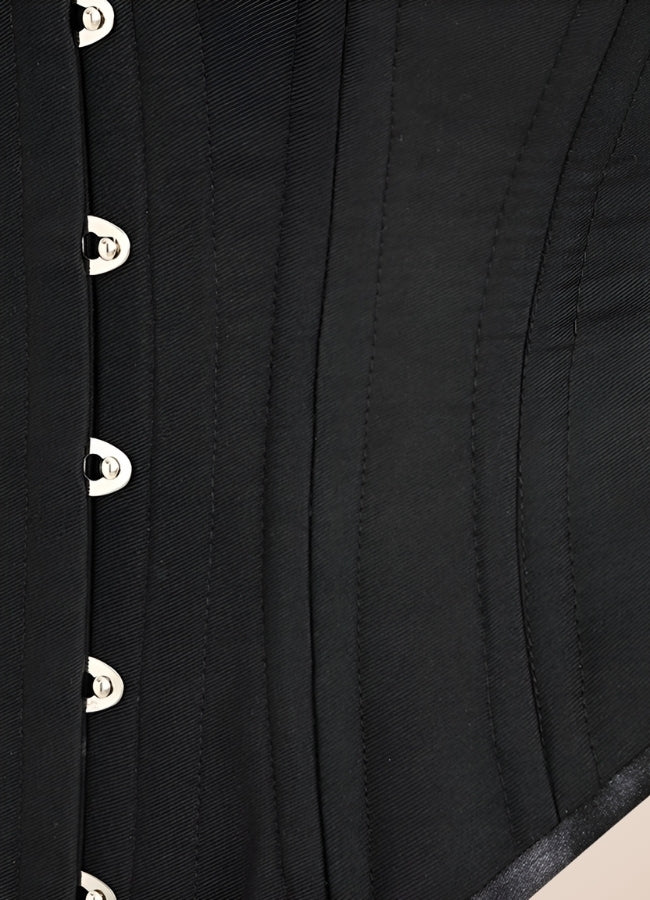 Women's Steel Bone Steampunk Bustier Black / 2XS womens-steel-bone-steampunk-bustier-black