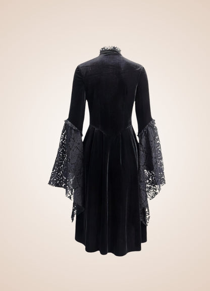 Women's Vintage Gothic Dress Black / M womens-vintage-gothic-dress-black