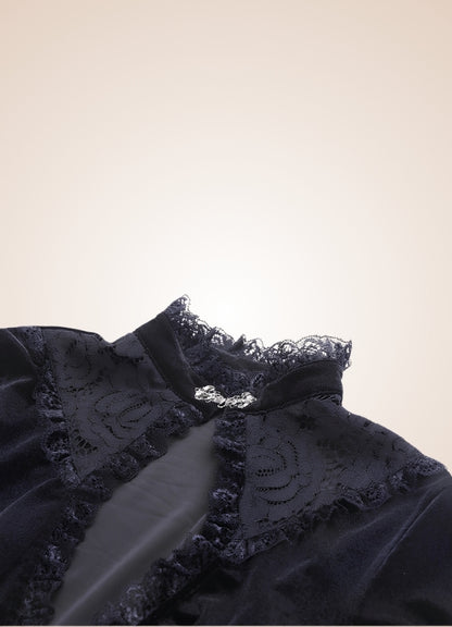Women's Vintage Gothic Dress Black / M womens-vintage-gothic-dress-black
