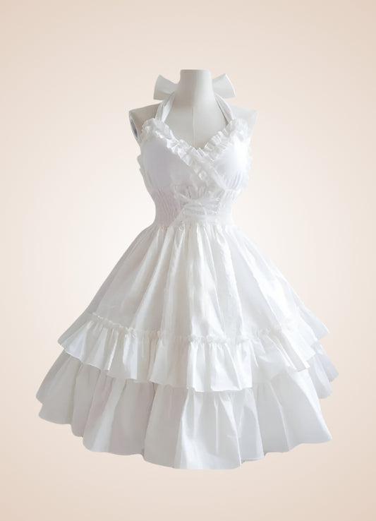 Women's Vintage Lolita Dress White / One Size womens-vintage-lolita-dress-white